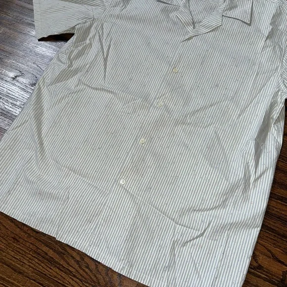 Aime Leon Dore ALD Striped Casual Button-Up shirt Light Blue Size XL